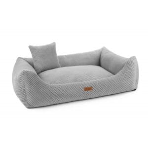 szare legowisko dla psa prato pokazane bokiem