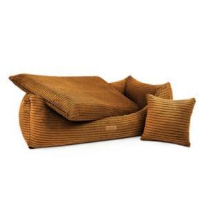 wypełnienie legowiska dla psa rimini kolor musztardowy, materac + poducha