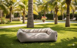 legowisko dla psa mallorca pod palmami