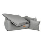 jasnoszare legowisko dla psa z poduchą modena